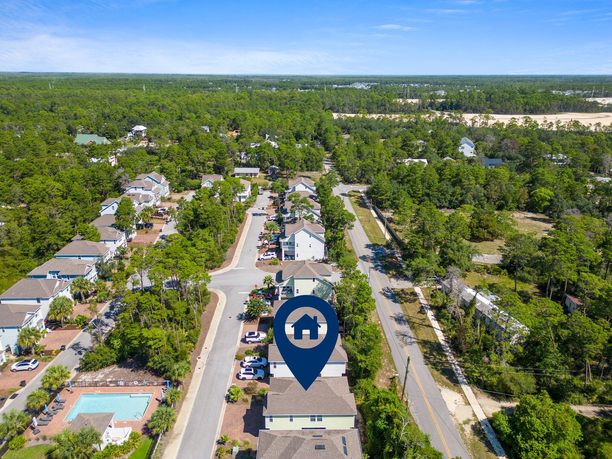 174 Sandpine Loop Inlet Beach, FL 32461 - Photo 7 of 45 an aerial view of residential houses with outdoor space and trees