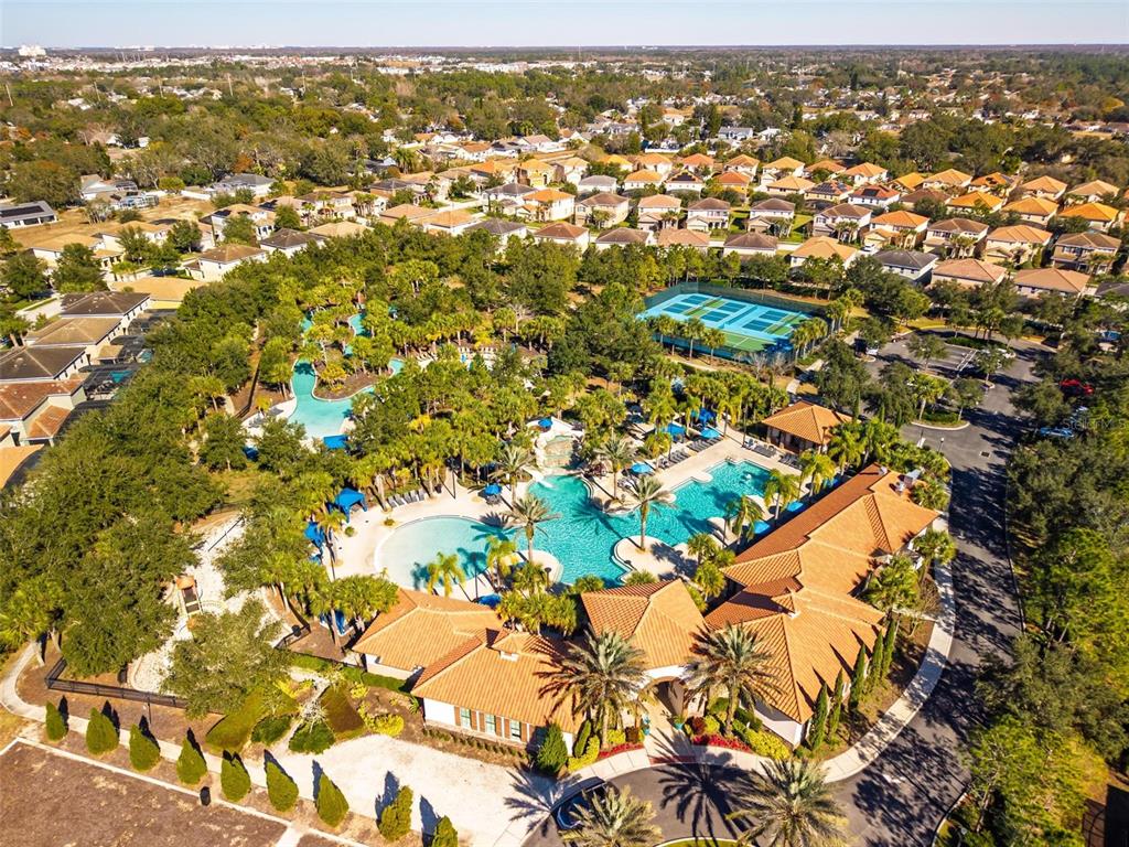 7554 Oak Spring Lane Davenport, FL 33837 - Photo 67 of 74 an aerial view of residential houses with outdoor space