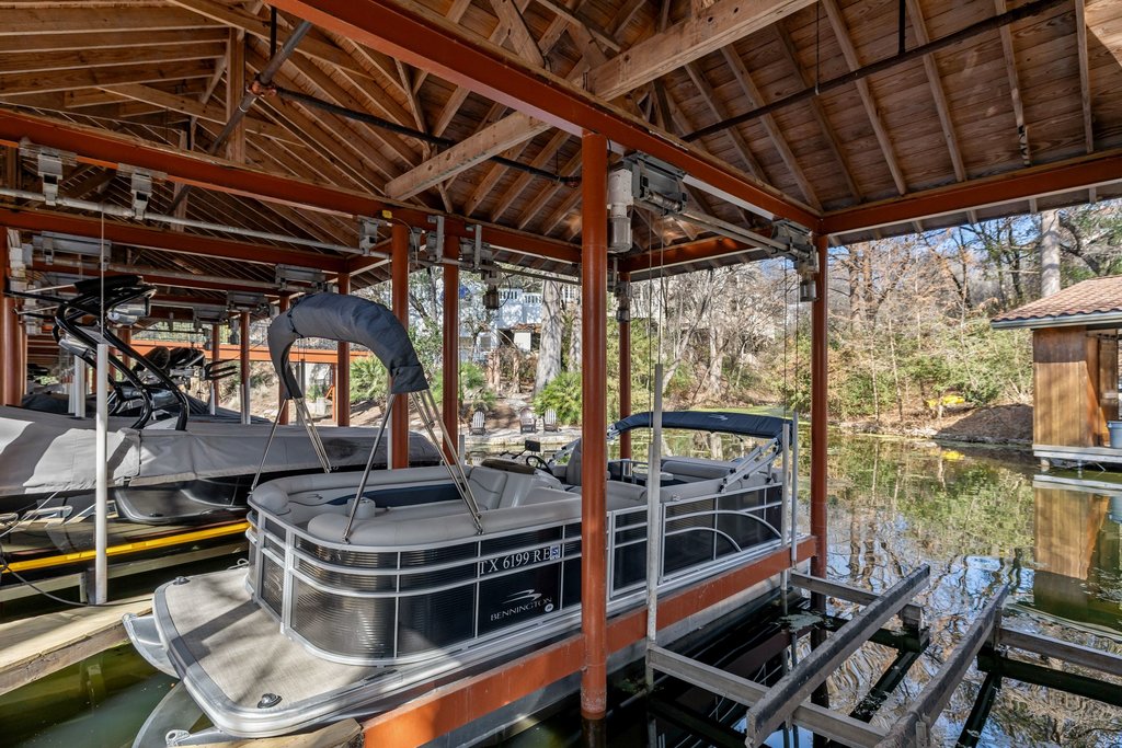 1815 Rue De St Tropez Austin, TX 78746 - Photo 5 of 39 Dock featuring boat lift and a water view
