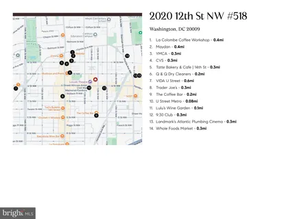 $499,000 | 2020 12th Street Northwest, Unit 518, Washington, DC 20009