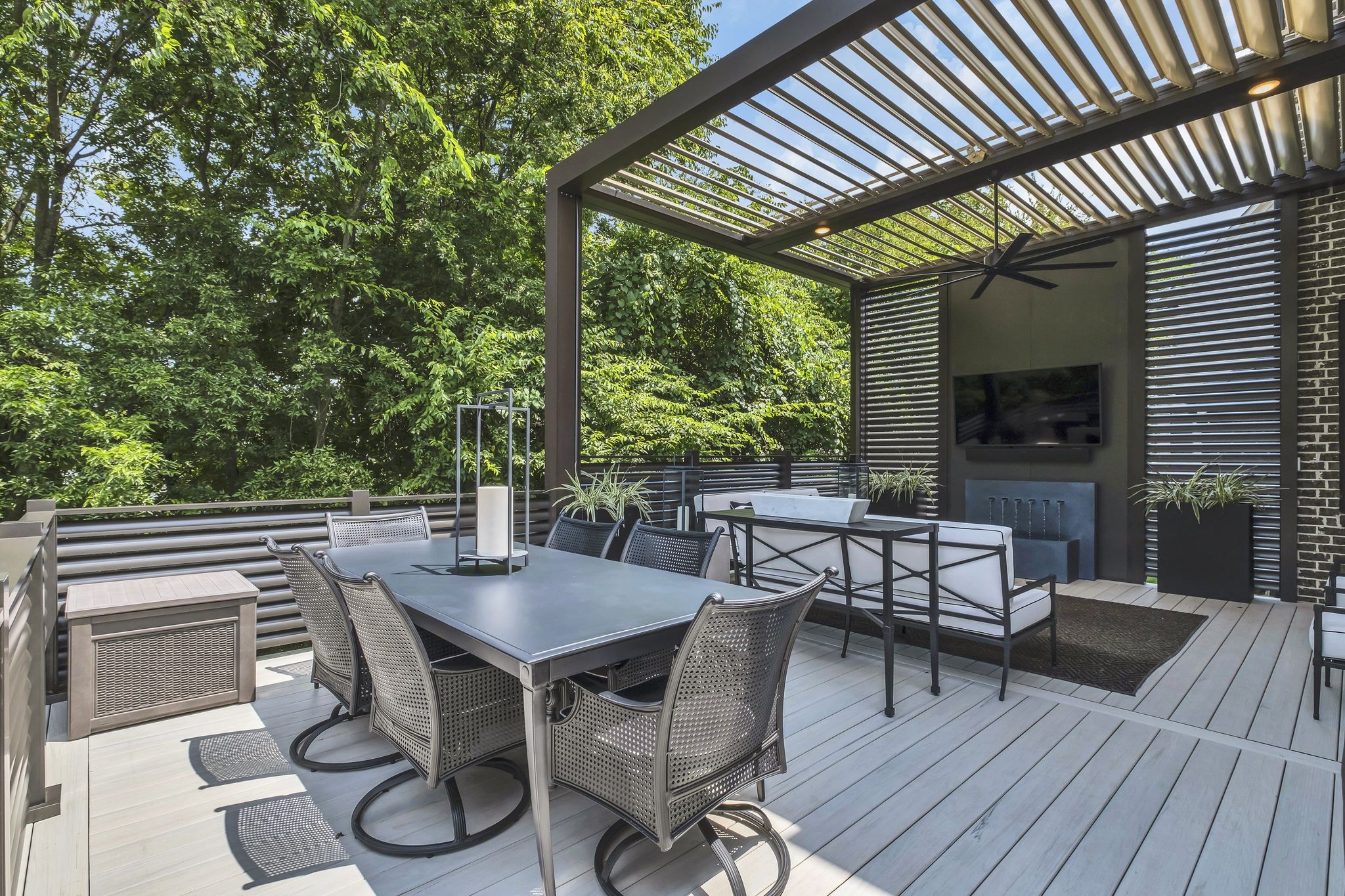 1043 Firestone Drive Franklin, TN 37067 - Photo 55 of 61 a view of a patio with table and chairs and wooden floor