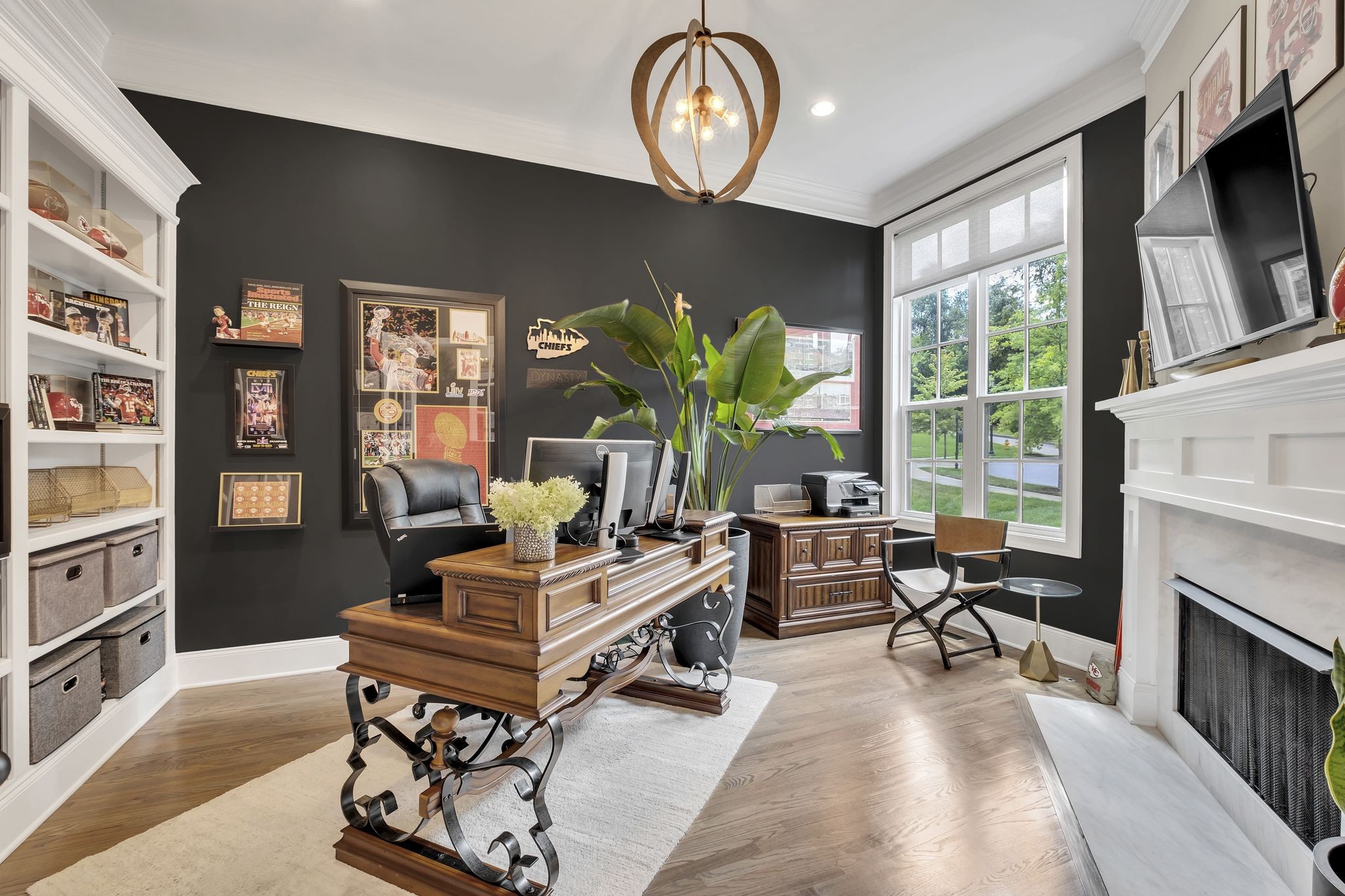 1043 Firestone Drive Franklin, TN 37067 - Photo 9 of 61 a living room with furniture a fireplace and a large window