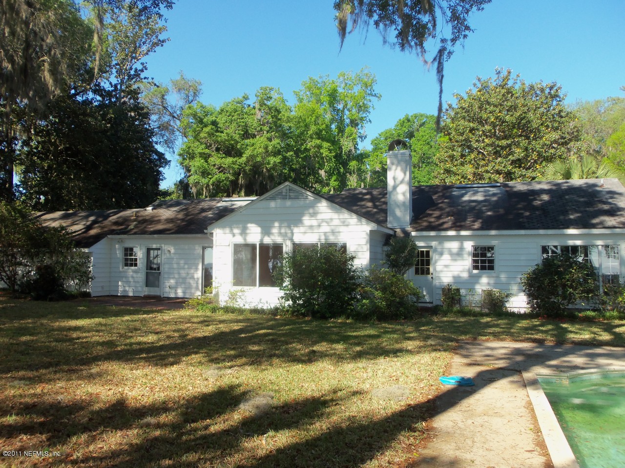 2555 Holly Point Road East Orange Park, FL 32073 - Photo 5 of 23 Rear view of home w/pool