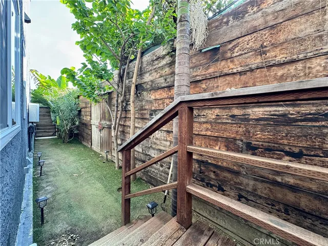 a view of outdoor space with garden