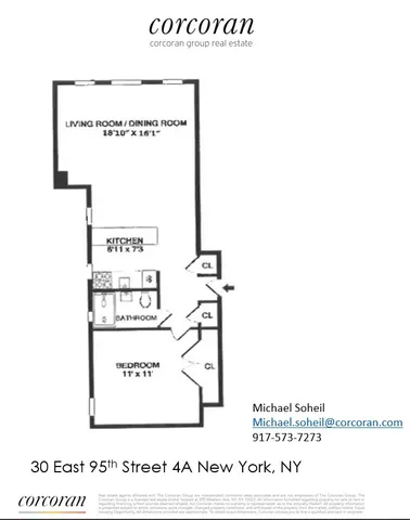 $590,000 | 30 East 95th Street, Unit 4A | Upper East Side