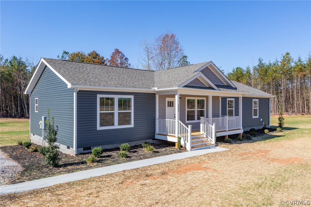 1551 Meherrin Road Meherrin, VA 23954 - Photo 1 of 46 a front view of a house with a yard and garage