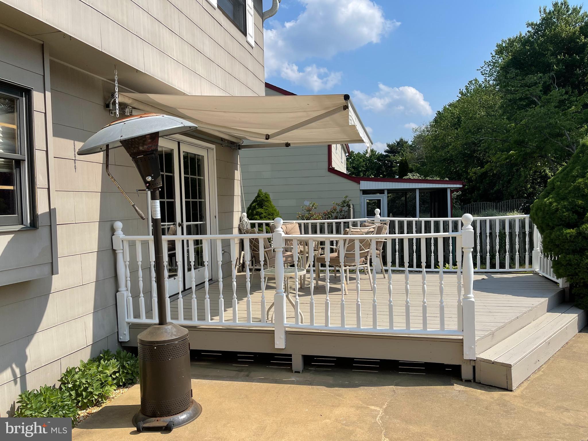 106 Saddle Ridge Road Voorhees, NJ 08043 - Photo 36 of 49 Deck with retractable awning
