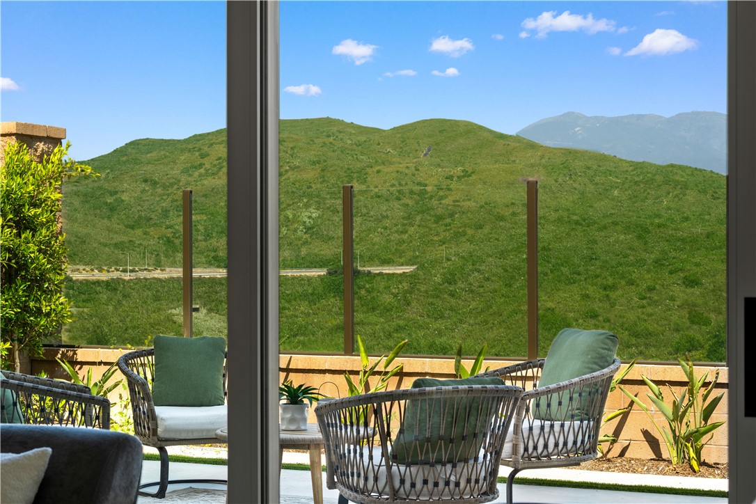 a view of a city from a balcony