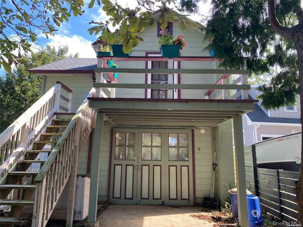 a view of a house with a balcony