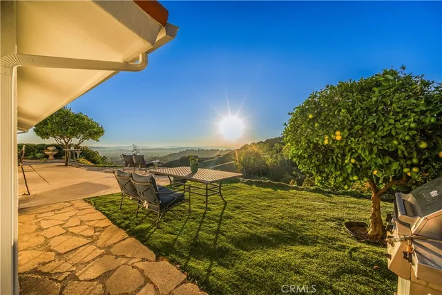 a view of a yard with an outdoor space