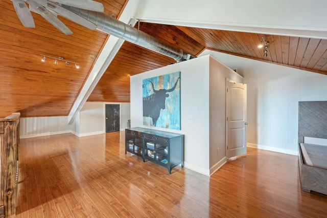 a view of livingroom with wooden floor