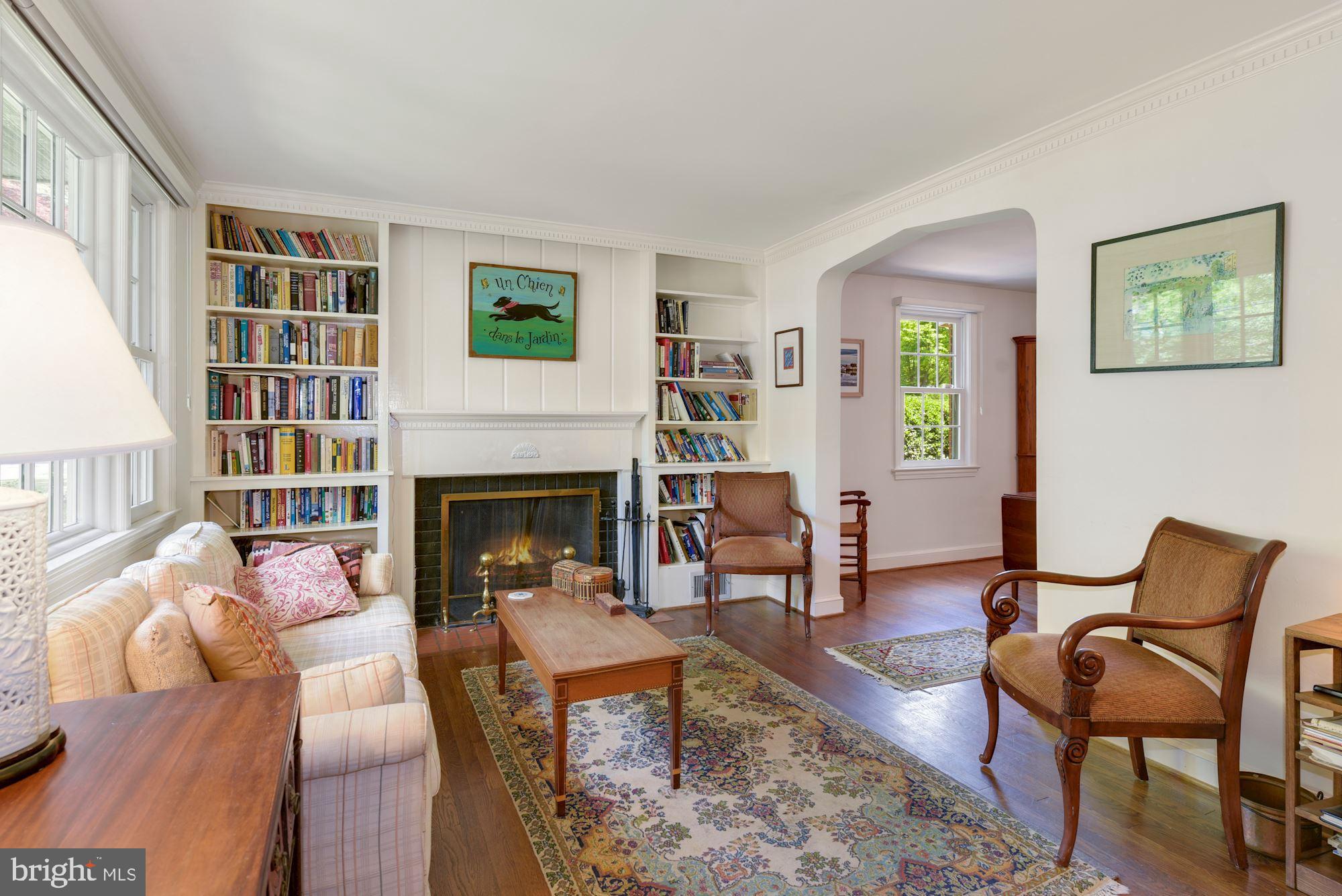 3120 Winnett Road Chevy Chase, MD 20815 - Photo 2 of 23 Welcoming living room with built-ins