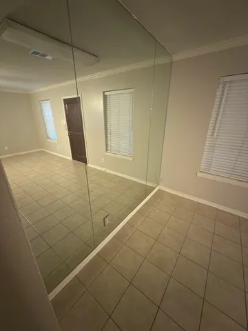 a view of a garden with a pathway