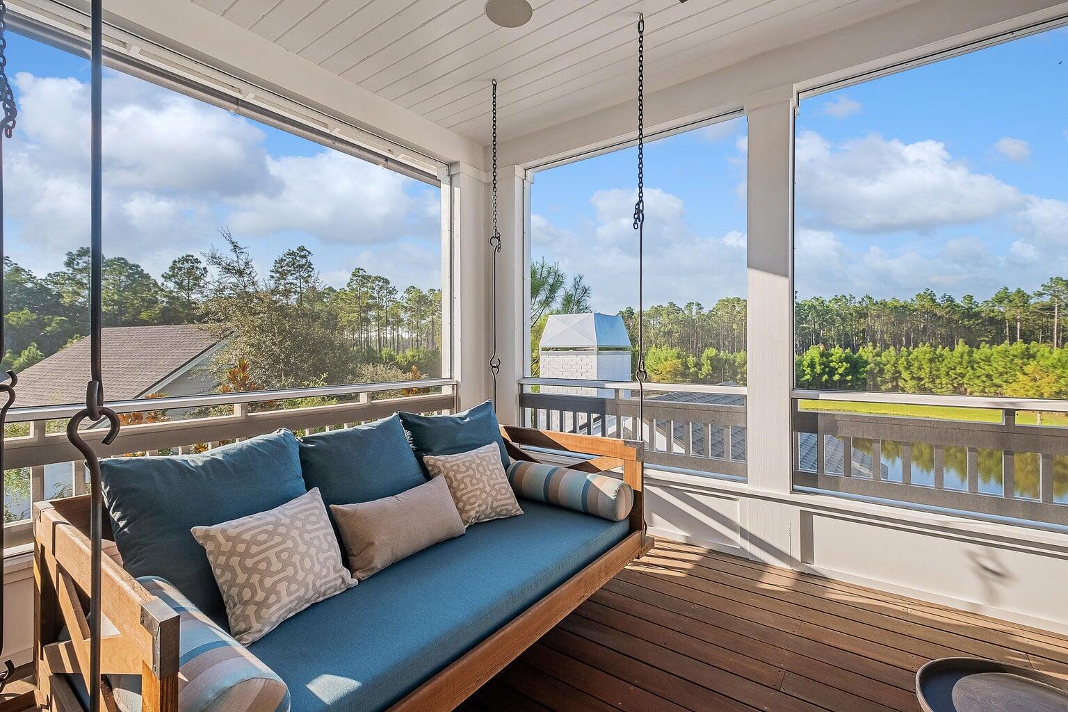 55 Seastone Ct Inlet Beach Inlet Beach, FL 32461 - Photo 49 of 68 a roof deck with couch