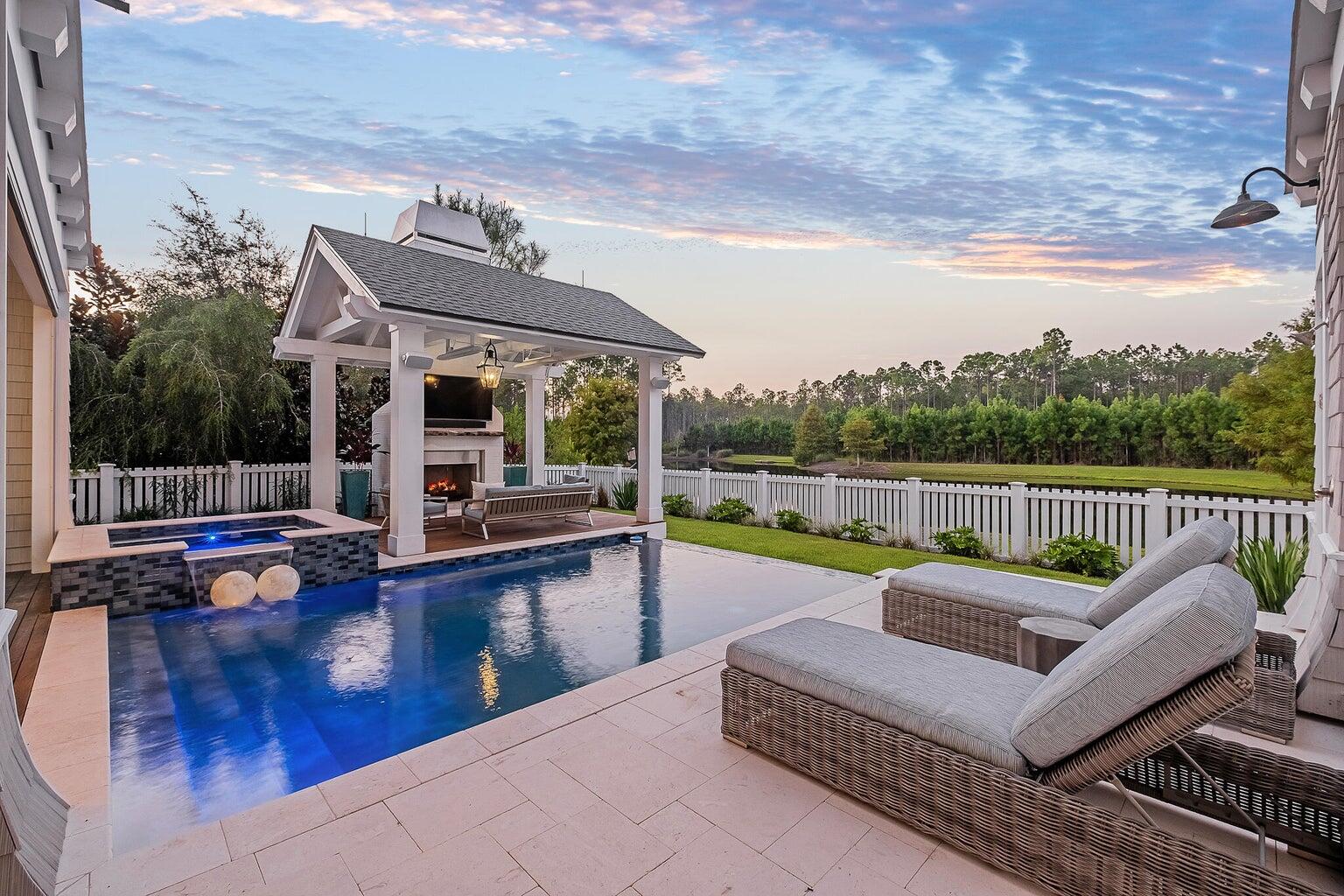 55 Seastone Ct Inlet Beach Inlet Beach, FL 32461 - Photo 58 of 68 a view of a patio with couches chairs and a table with garden view