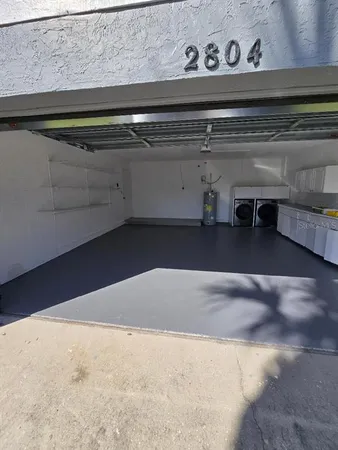 a view of kitchen with an empty space