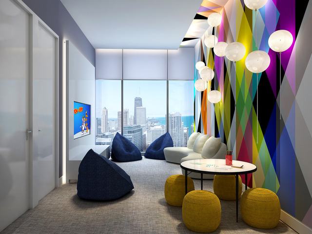 363 East Wacker Drive, Unit 3205 Chicago, IL 60601 - Photo 13 of 20 a living room with furniture and a large window