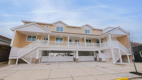 a large white building with a large windows
