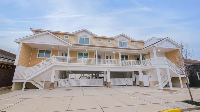 a large white building with a large windows