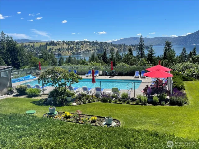 a view of a kids room with a yard