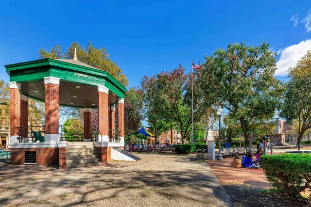 a view of a house with a park