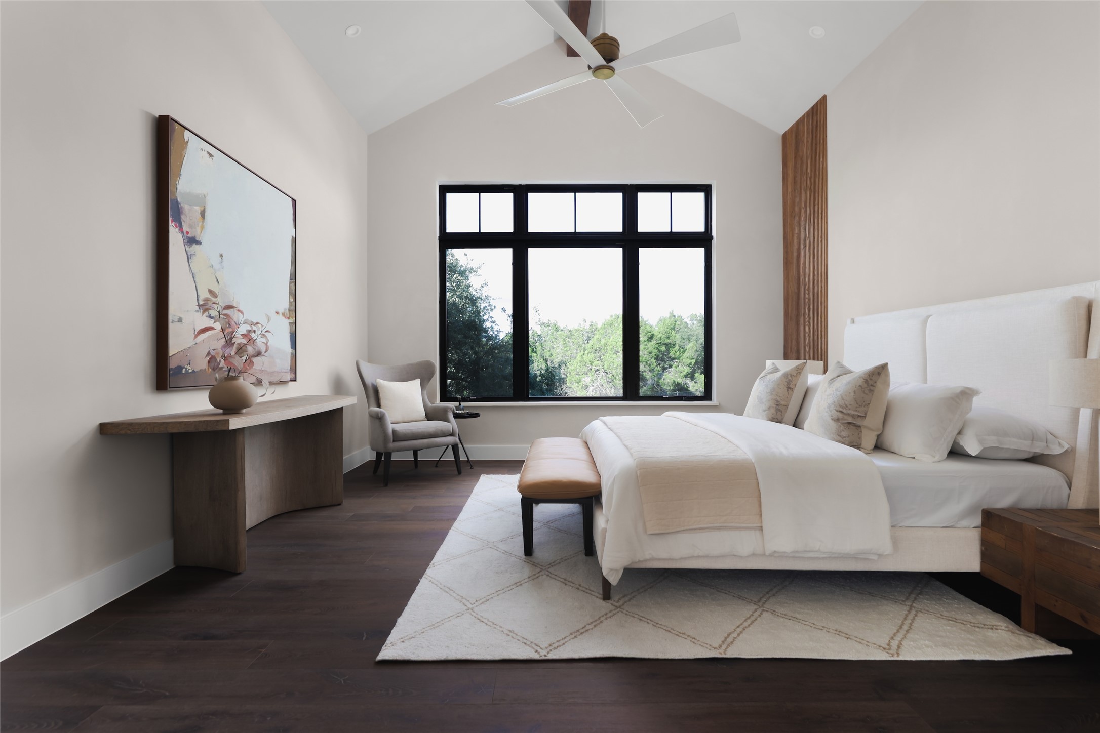 125 Broadwing Cove Austin, TX 78737 - Photo 20 of 40 a bed room with a bed and a large window