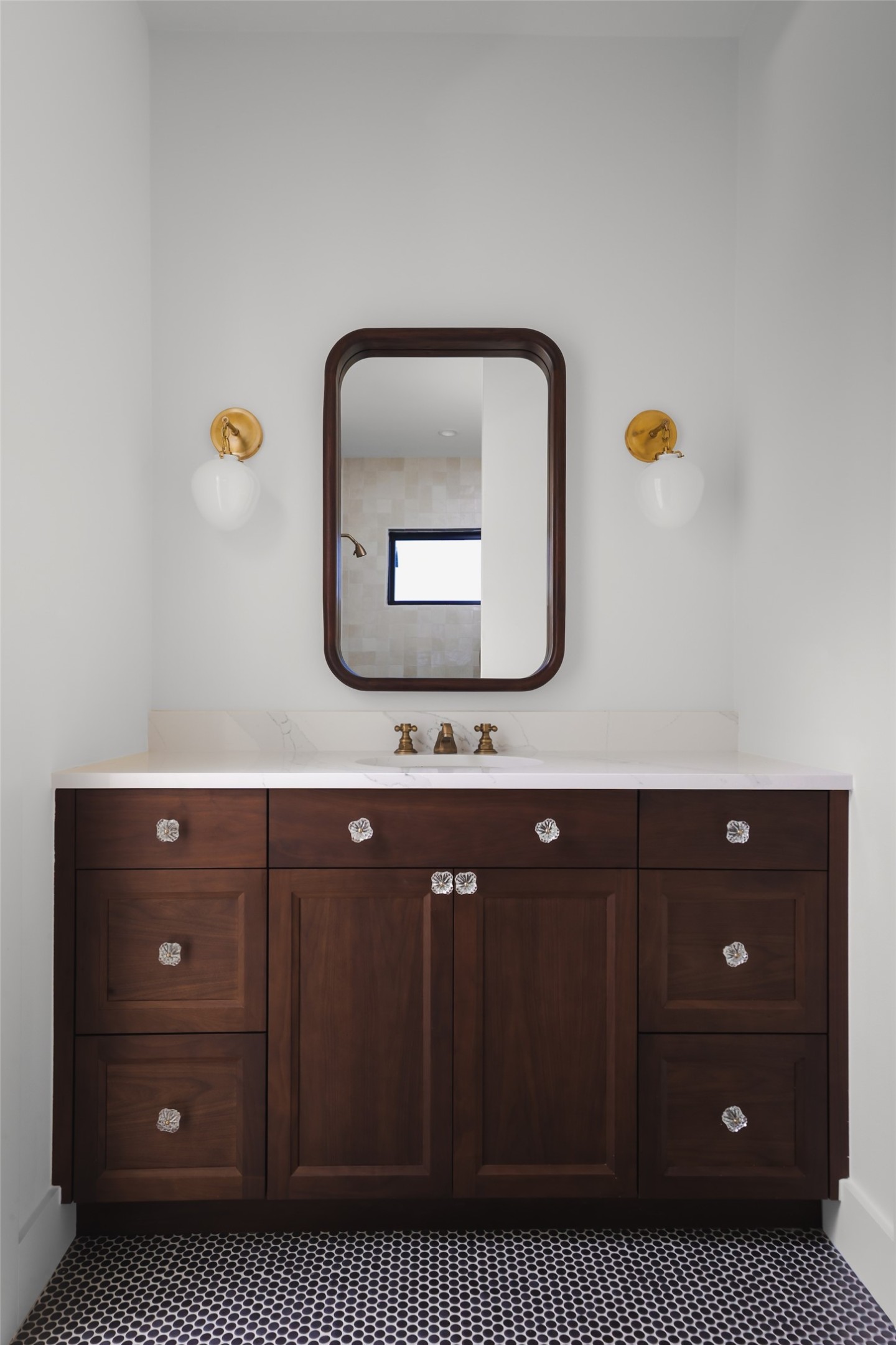 125 Broadwing Cove Austin, TX 78737 - Photo 27 of 40 a bathroom with a sink vanity and mirror
