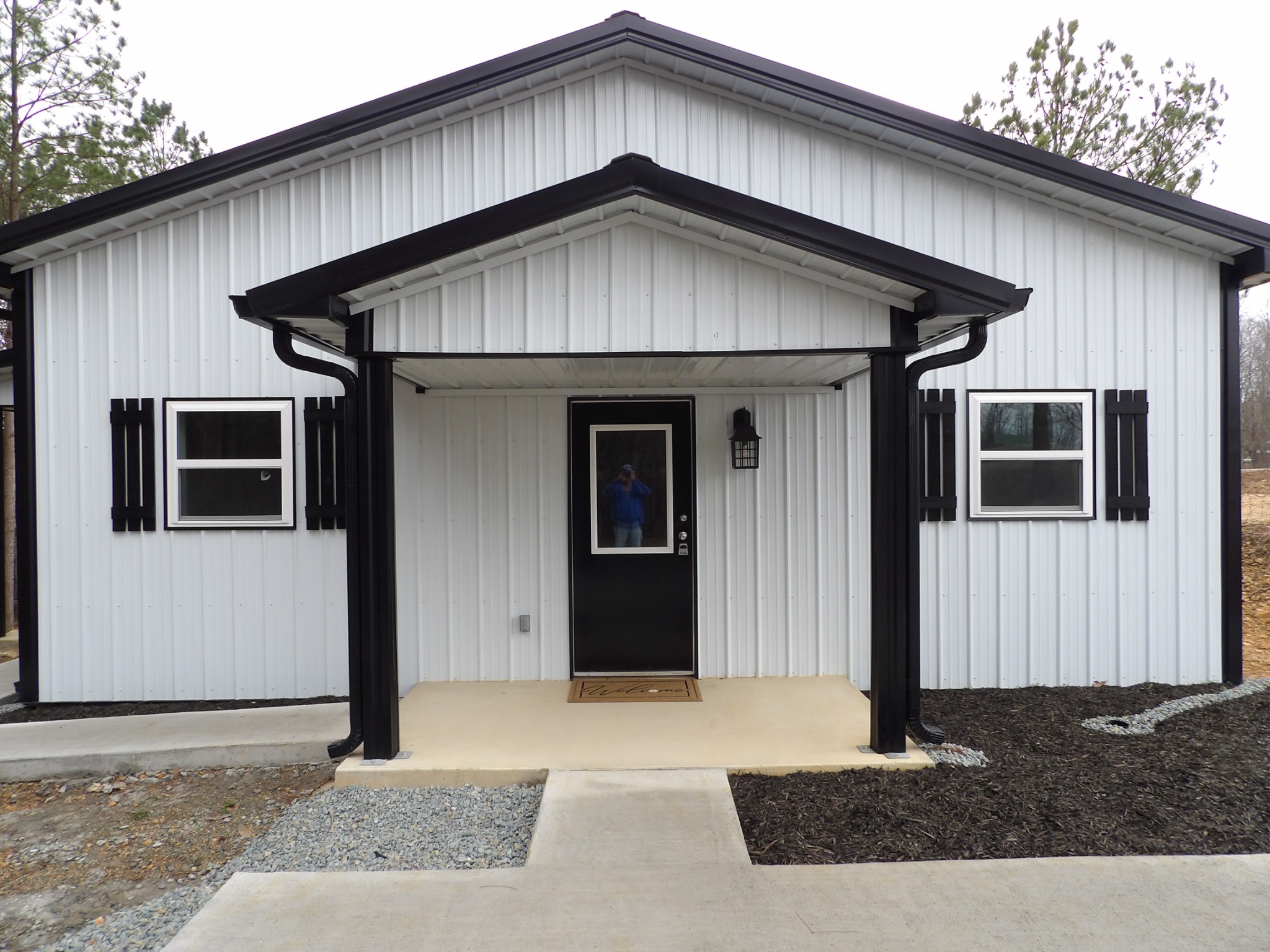 a front view of a house