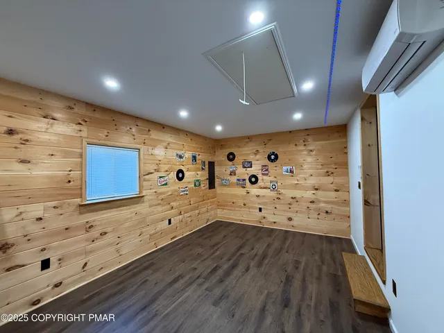 a view of a refrigerator in a room