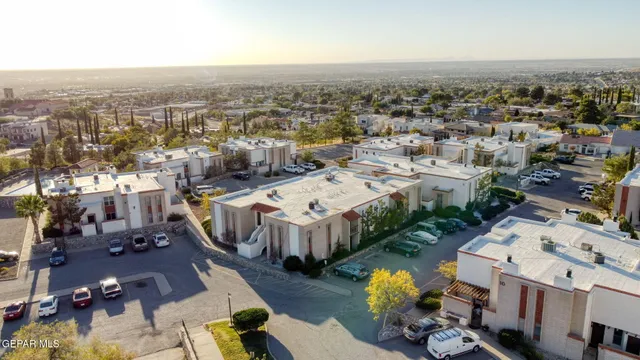an aerial view of a city