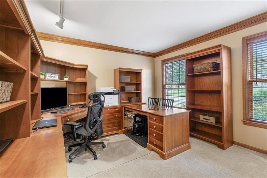 Undisclosed Address Gibsonia, PA 15044 - Photo 5 of 35 a view of a workspace with furniture and a window
