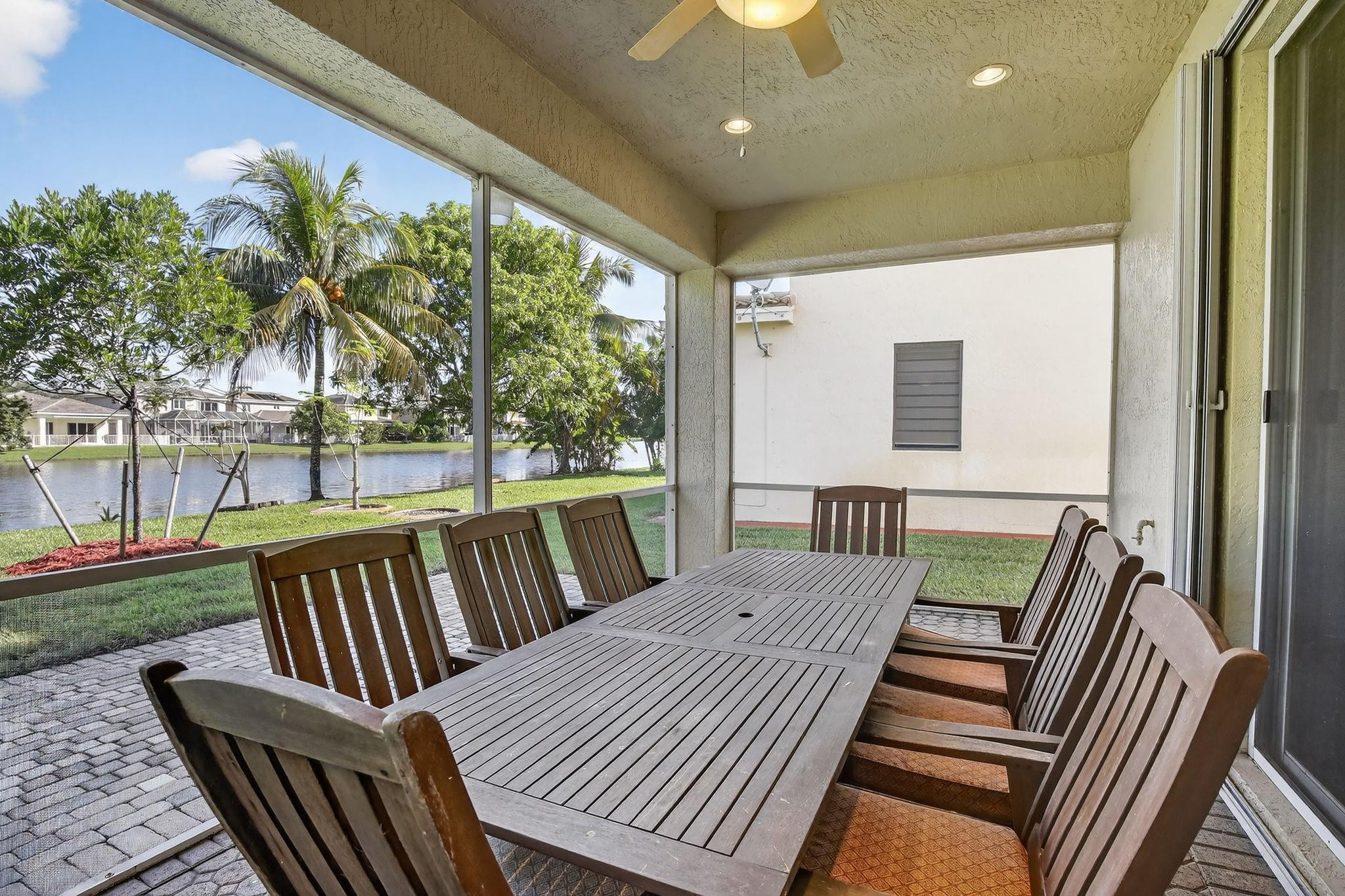 19427 Southwest 65th Street Fort Lauderdale, FL 33332 - Photo 41 of 56 a view of a patio with wooden floor