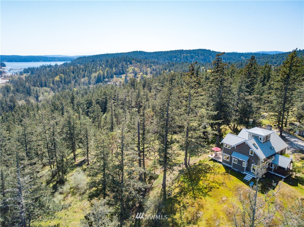 400 Cormorant Bay Road Orcas Island, WA 98245 - Photo 4 of 39 a view of a house with a mountain in the background