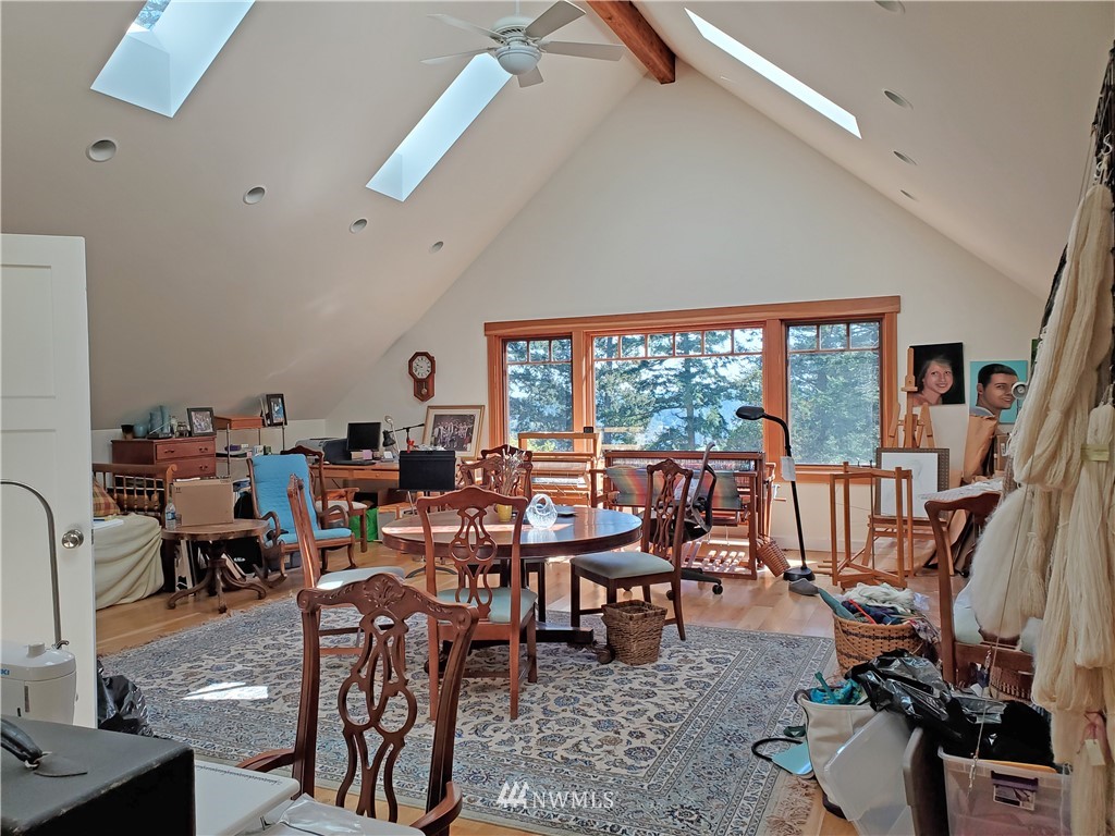 400 Cormorant Bay Road Orcas Island, WA 98245 - Photo 35 of 39 a view of a dining room with furniture window and outside view