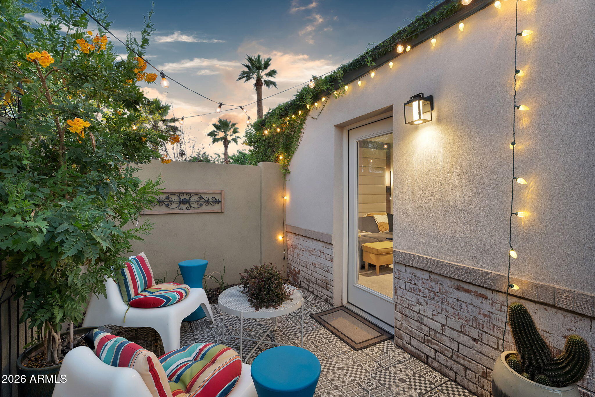 938 West Portland Street Phoenix, AZ 85007 - Photo 38 of 60 twilight guest patio 938 W Portland