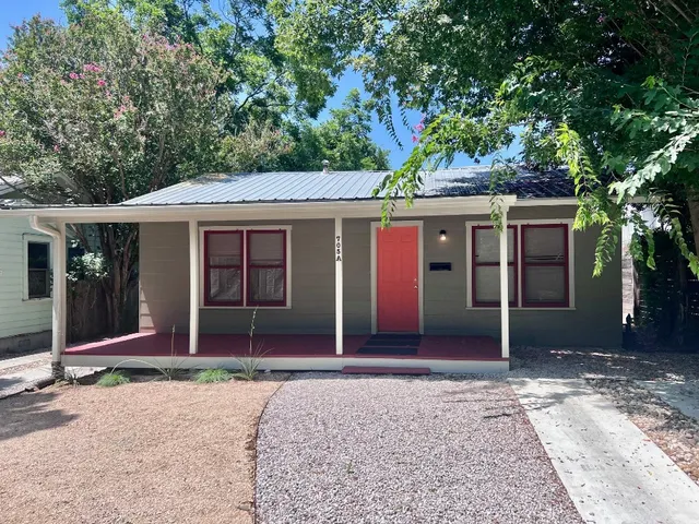 a front view of a house