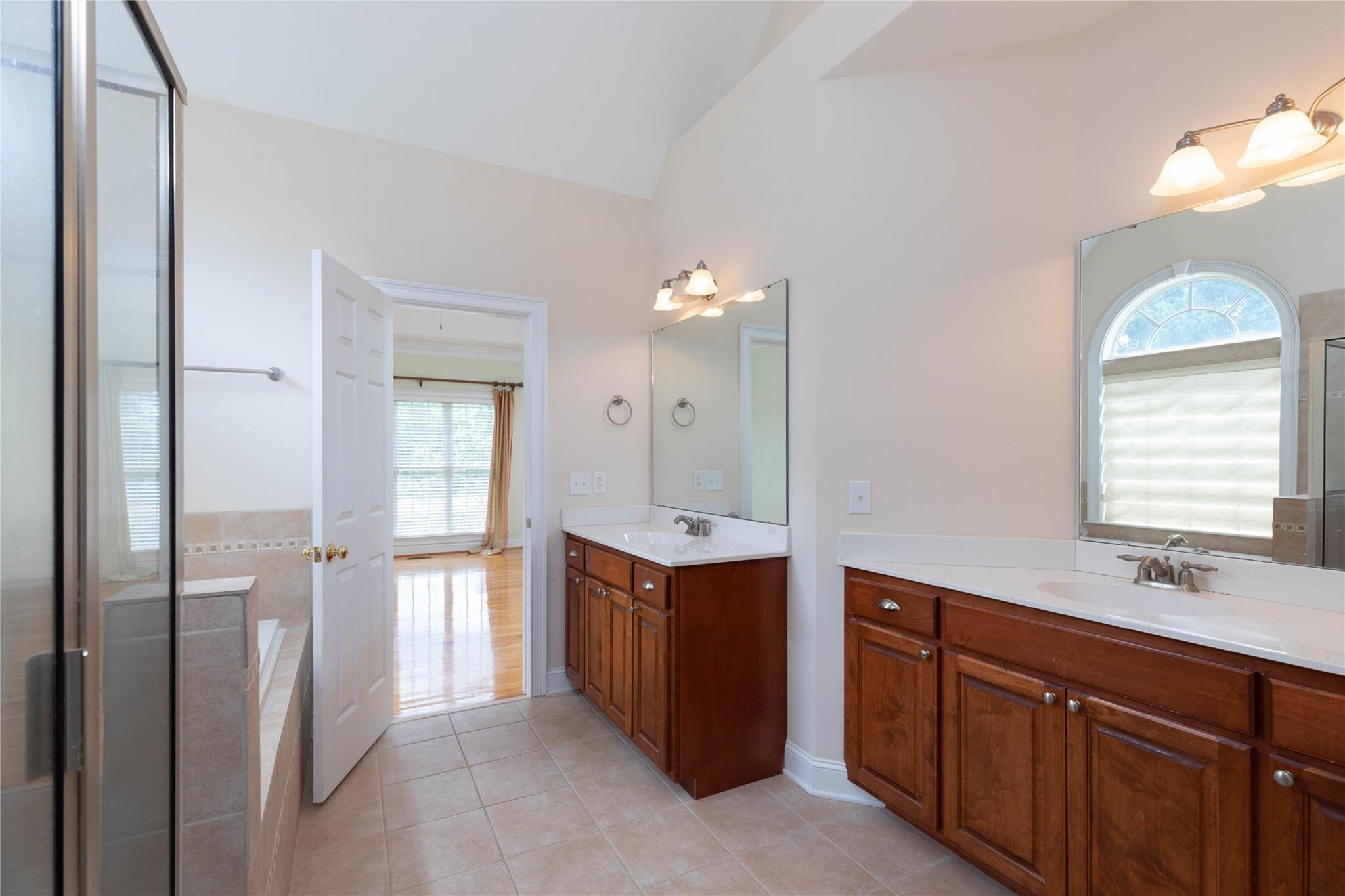 533 Mason Dickson Road York, SC 29745 - Photo 25 of 48 a bathroom with a double vanity sink and mirror