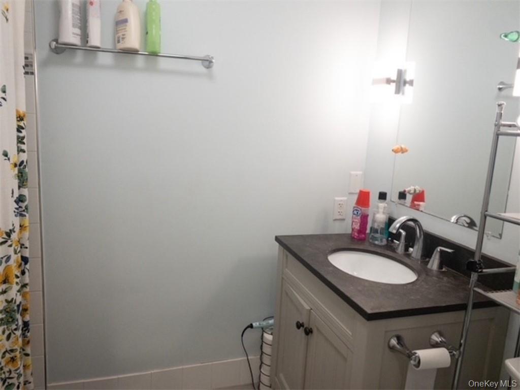 120 Clinton Avenue, Unit 1 Nyack, NY 10960 - Photo 15 of 15 a bathroom with a sink vanity and a mirror