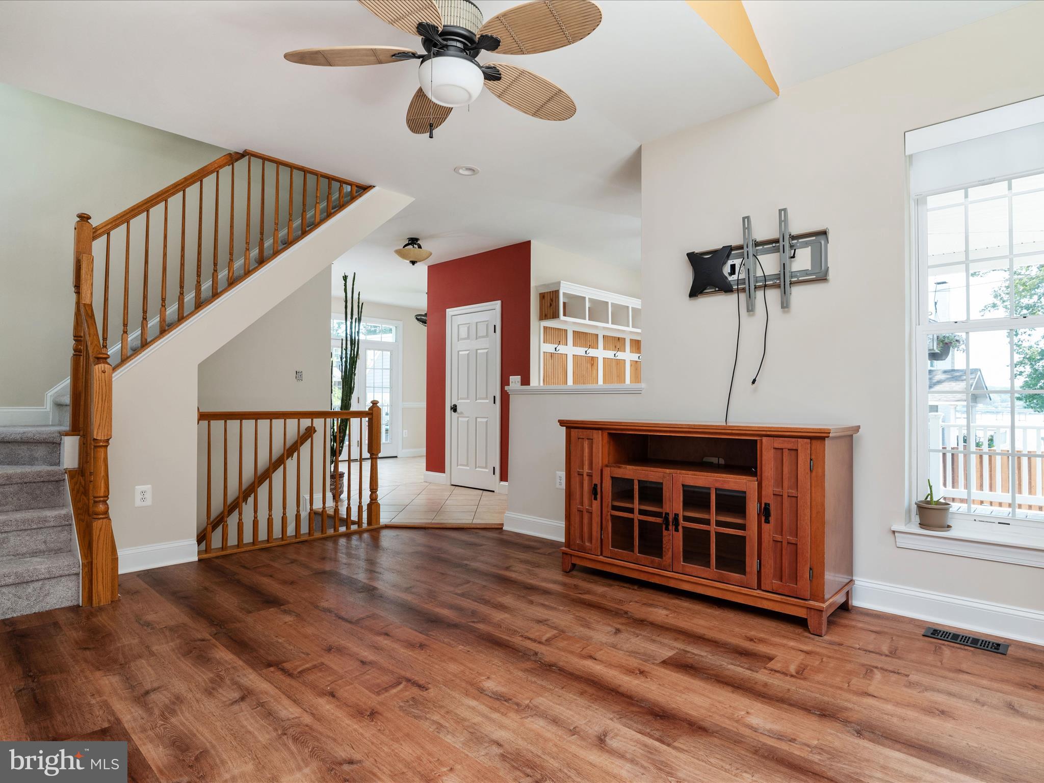 23 Elm Road Riva, MD 21140 - Photo 18 of 66 a view of a livingroom with wooden floor and stairs