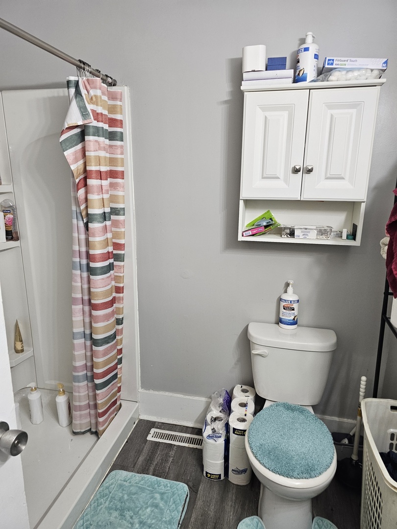 1115 14th Street Moline, IL 61265 - Photo 5 of 14 a bathroom with a toilet a sink and a mirror