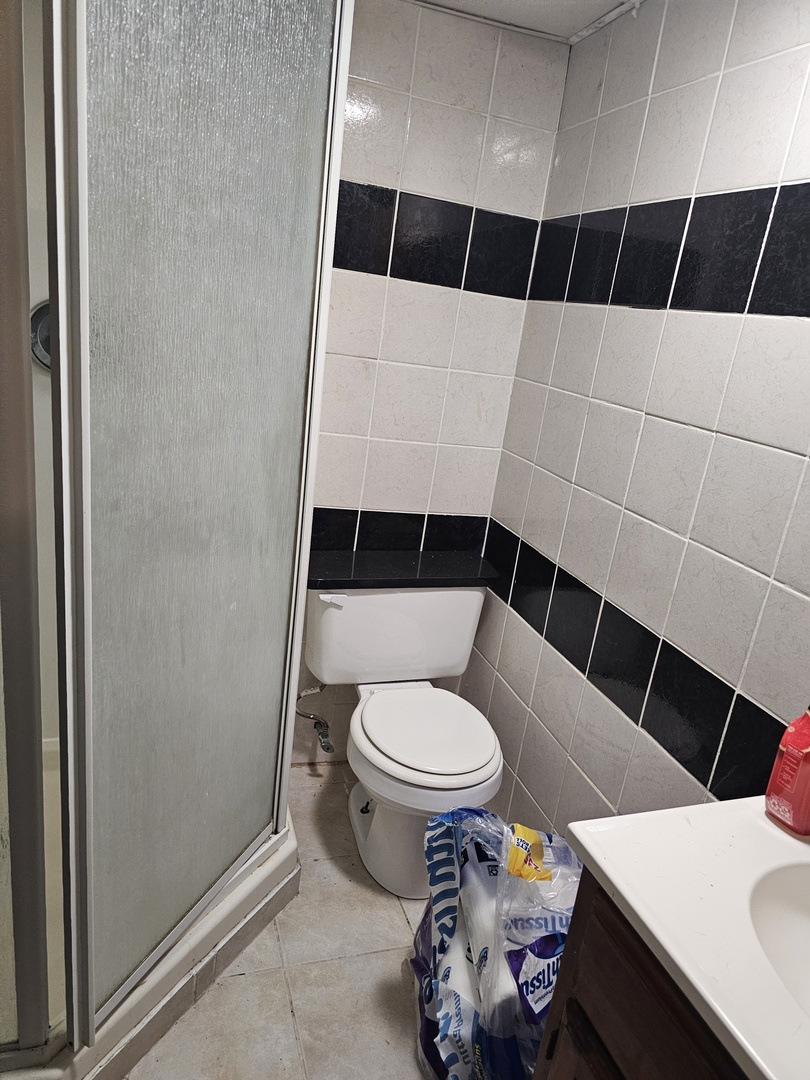 1115 14th Street Moline, IL 61265 - Photo 7 of 14 a bathroom with a toilet and a shower