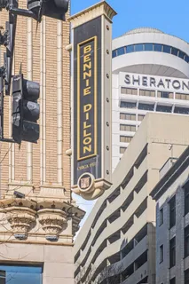 a view of a building and a window