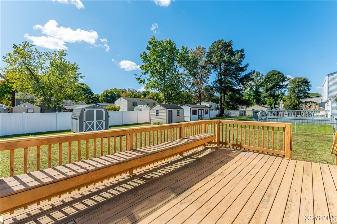 1905 Reagan Road Henrico, VA 23228 - Photo 36 of 41 Deck with a yard and a storage shed