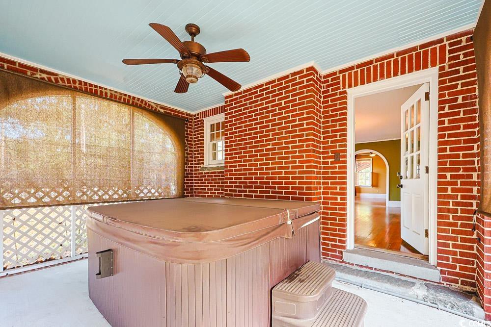 509 Beaty Street Conway, SC 29526 - Photo 29 of 40 View of patio with a hot tub and ceiling fan