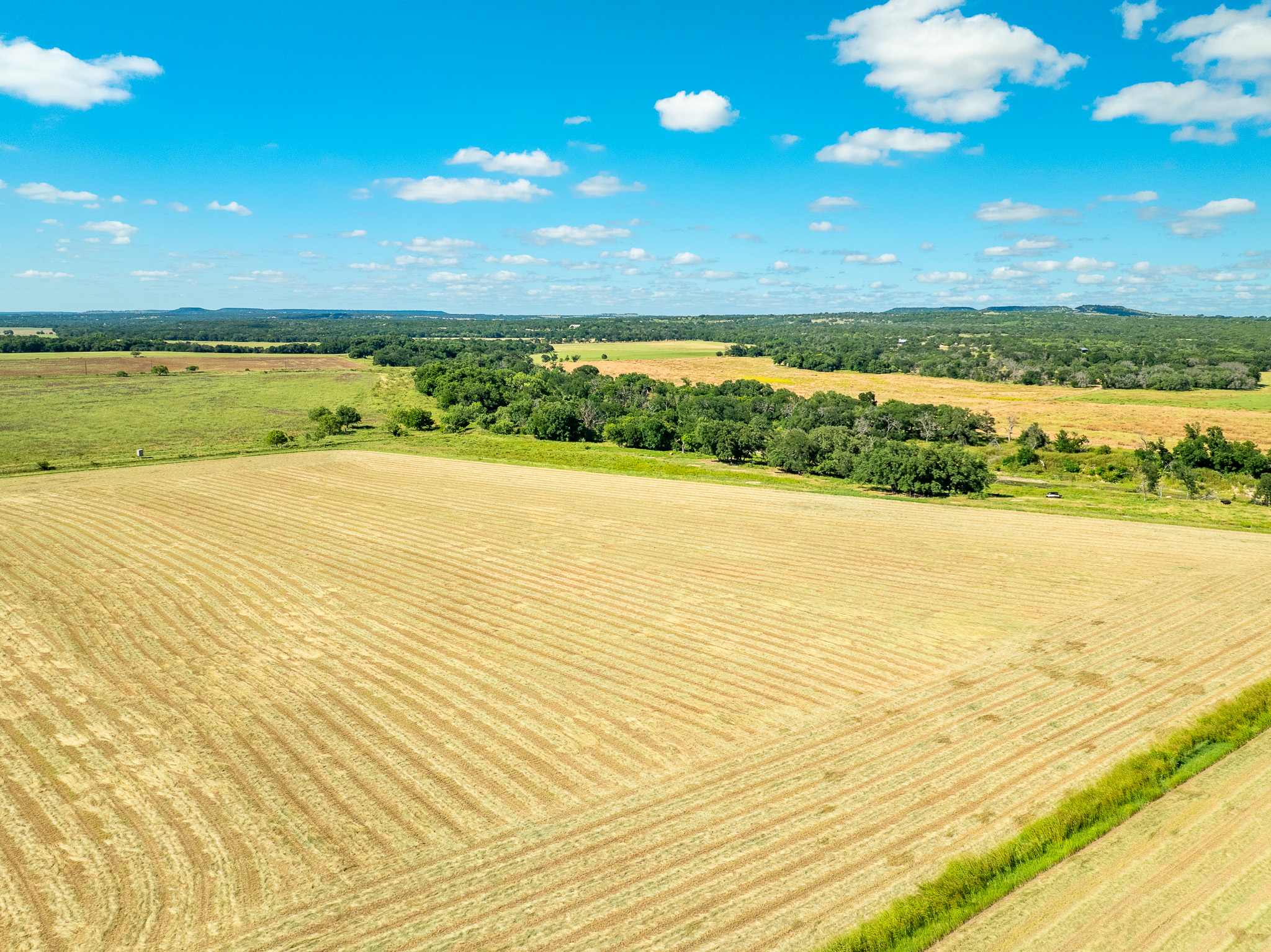 8044 580th Street East Kempner, TX 76539 - Photo 24 of 40 Vast cultivated acreage extends under an open sky, framed by distant tree lines and gentle hills.