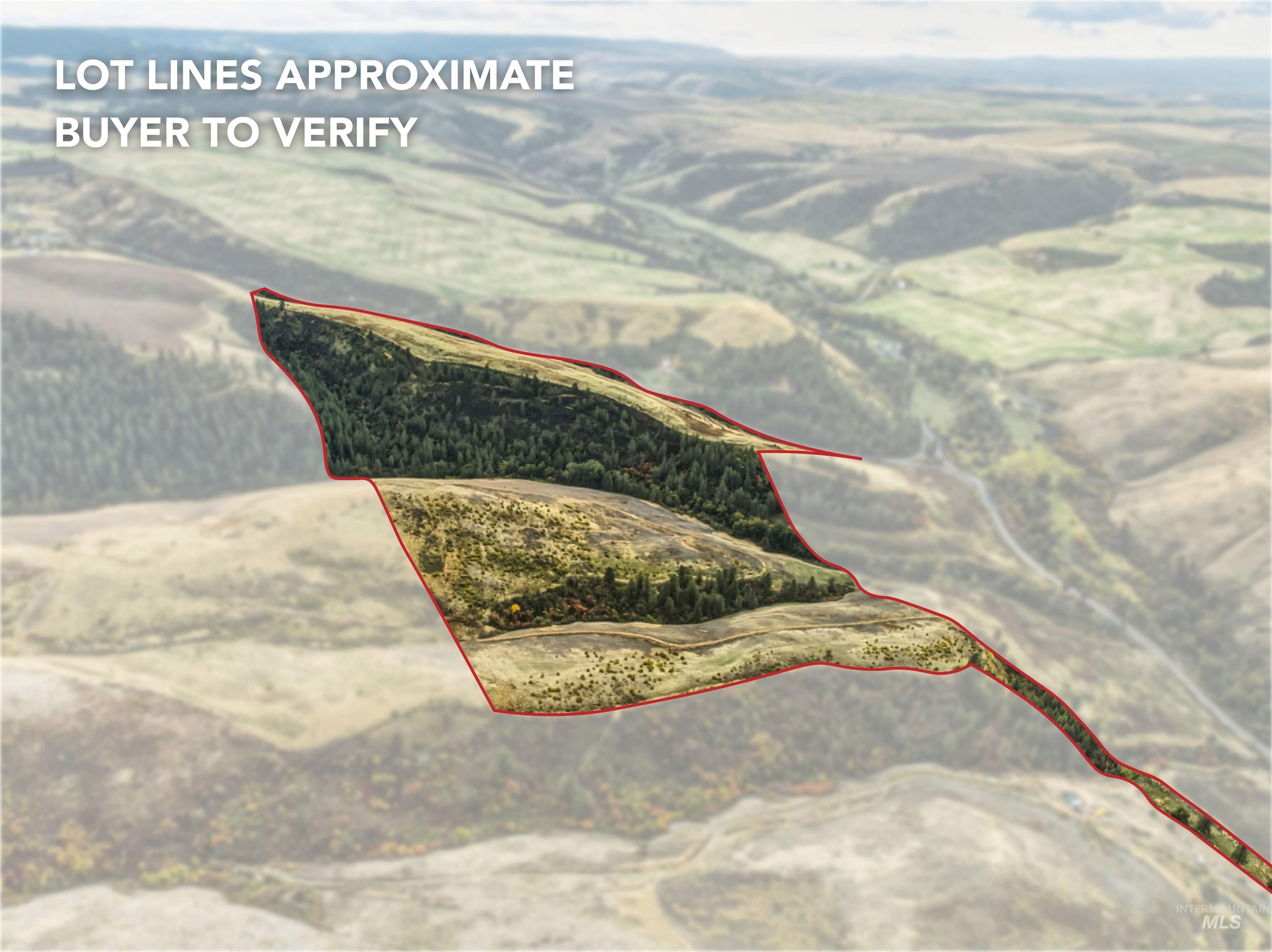 Tbd Tbd Kettenbach Grade Culdesac, ID 83524 - Photo 6 of 26 Aerial view of property and surrounding area featuring property boundaries highlighted and a mountainous background