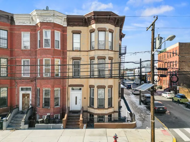 a front view of a building