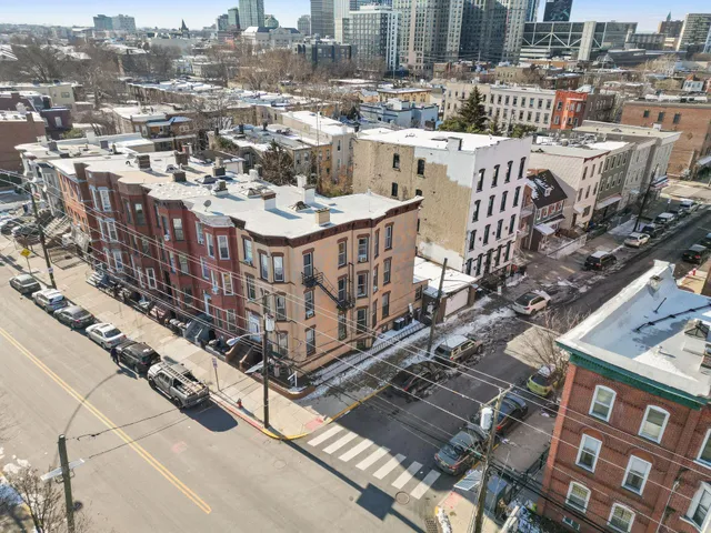 a view of a balcony with city view