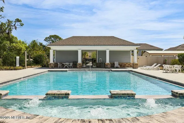 a view of a garden from a patio