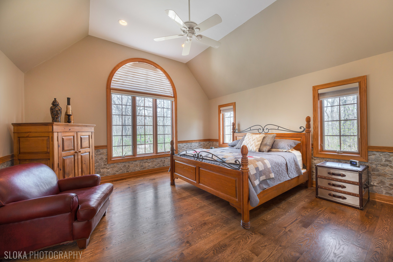 7812 East Tryon Grove Road Richmond, IL 60071 - Photo 14 of 55 a bedroom with a bed couch and a large window